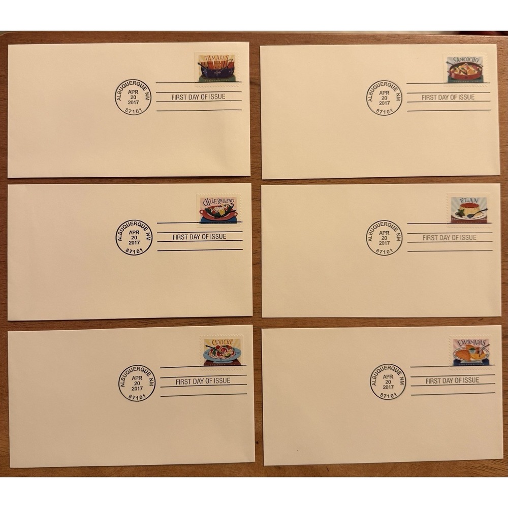 FDC Scott 5192-97 Delicioso Latin American Cuisine - 6 Covers‎ FDC 2017